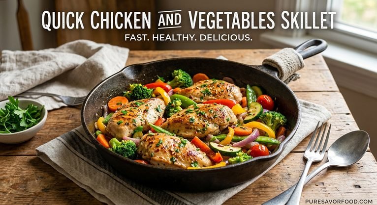 Quick Chicken and Vegetables Skillet