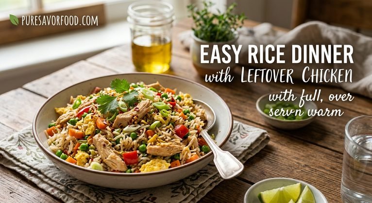 Easy Rice Dinner With Leftover Chicken